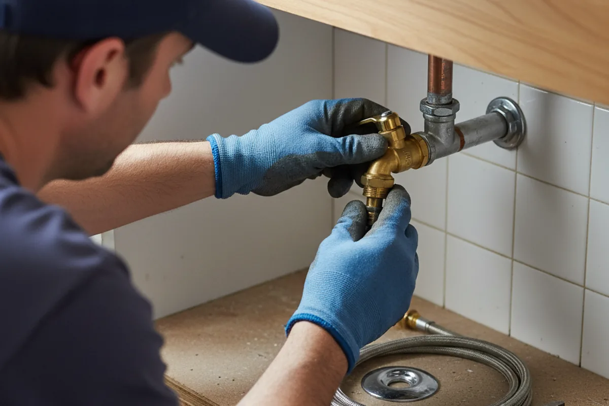Shutoff valve and fitting work during Emergency Plumbing in Cairo